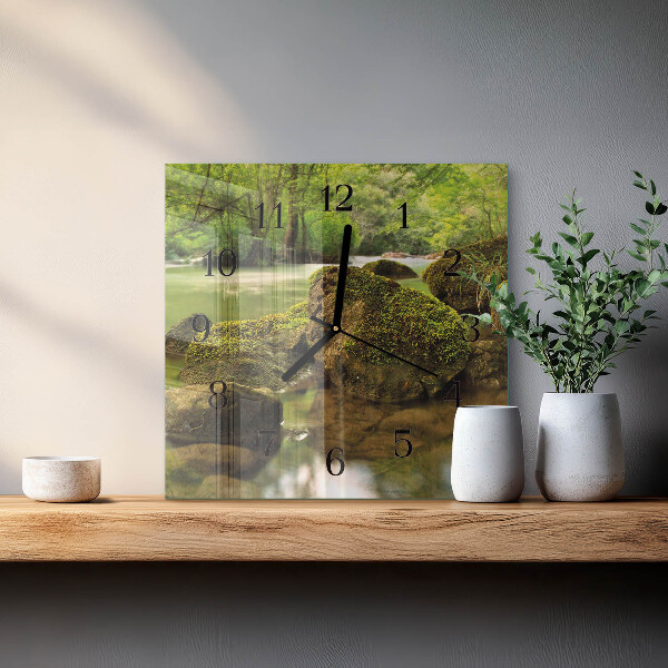 Wanduhr aus glas Landschaft Fluss