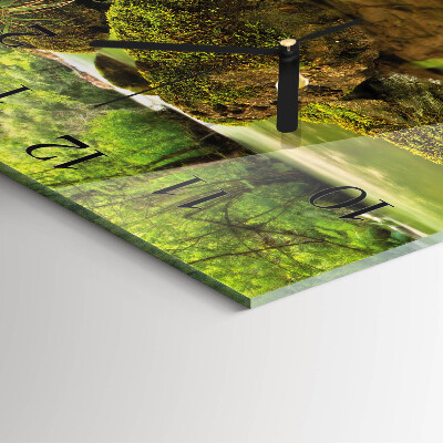 Wanduhr aus glas Landschaft Fluss