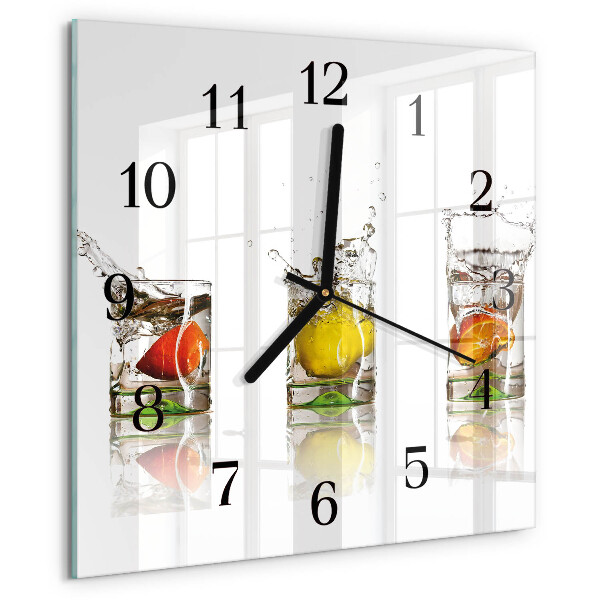 Wanduhr aus glas Obstgläser