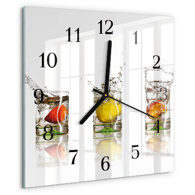 Wanduhr aus glas Obstgläser