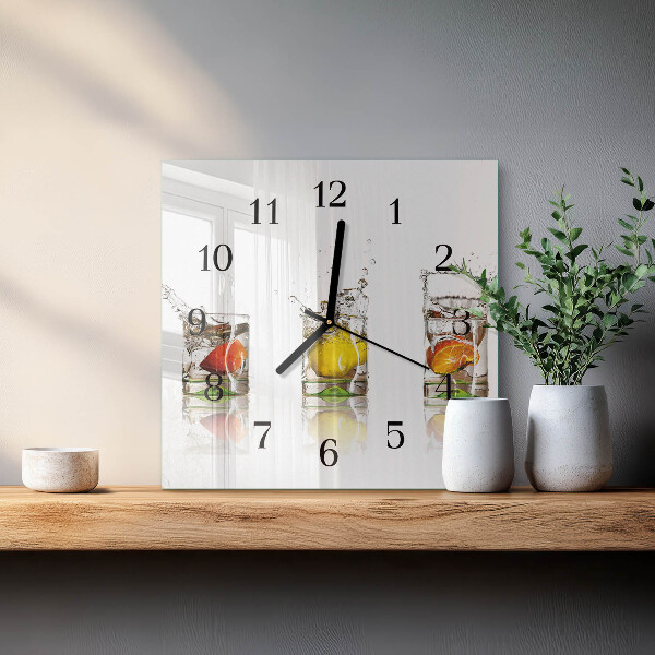 Wanduhr aus glas Obstgläser