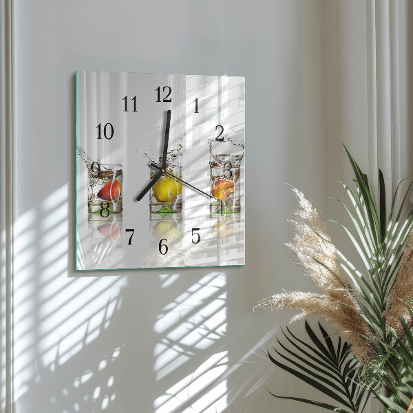 Wanduhr aus glas Obstgläser