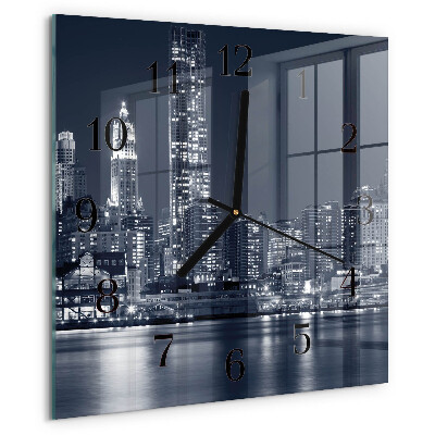 Wanduhr aus glas Horizont