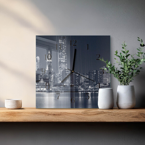 Wanduhr aus glas Horizont