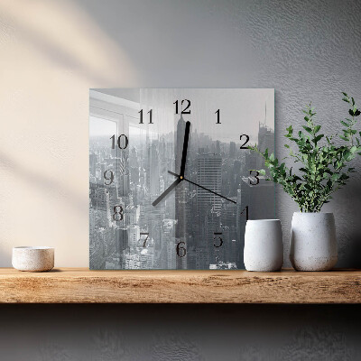 Wanduhr aus glas Horizont