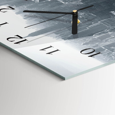 Wanduhr aus glas Horizont