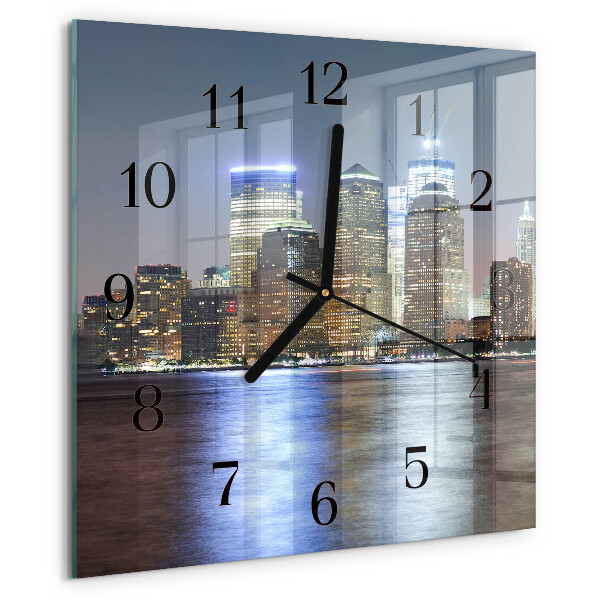 Wanduhr aus glas Horizont