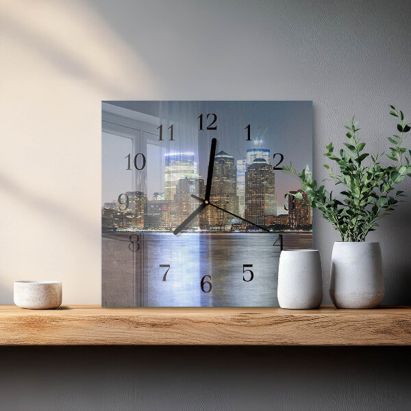 Wanduhr aus glas Horizont