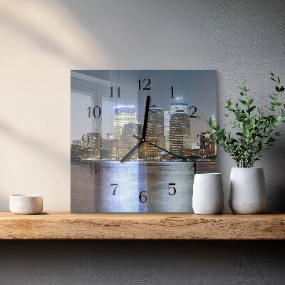 Wanduhr aus glas Horizont