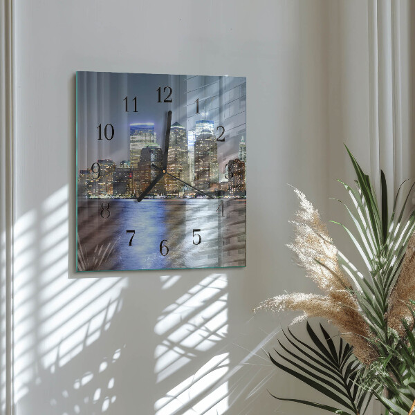 Wanduhr aus glas Horizont