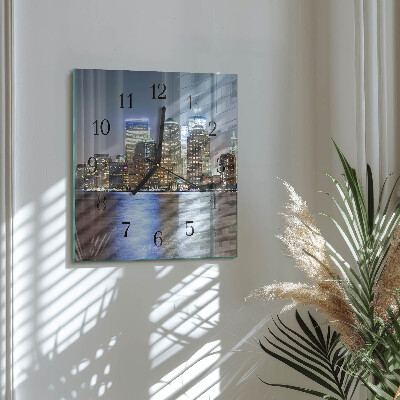 Wanduhr aus glas Horizont