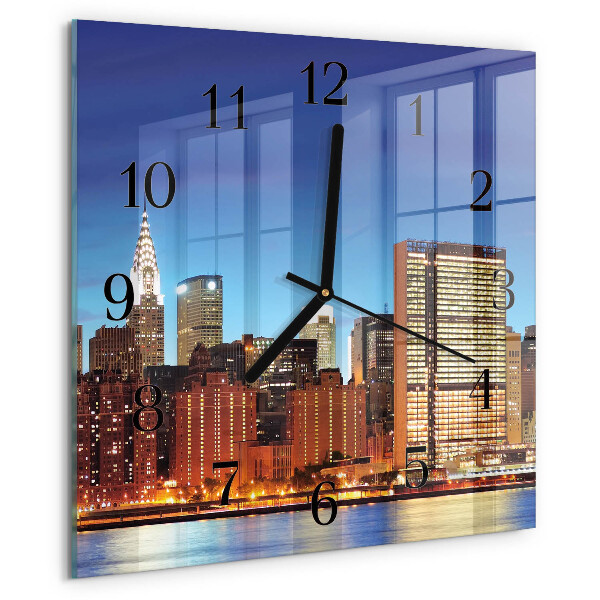 Wanduhr aus glas Horizont