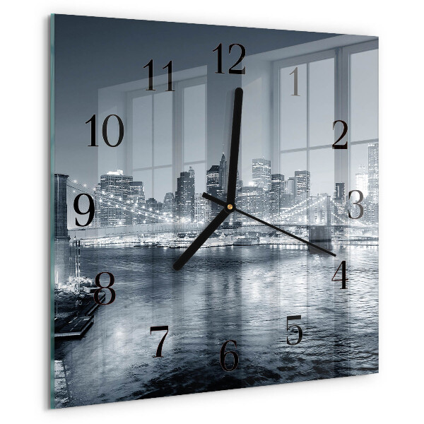 Wanduhr aus glas Nacht des Horizonts