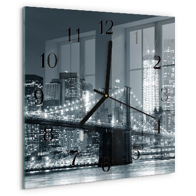 Wanduhr aus glas Horizontale Brücke