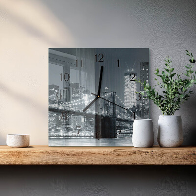 Wanduhr aus glas Horizontale Brücke