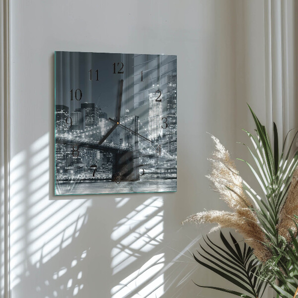 Wanduhr aus glas Horizontale Brücke