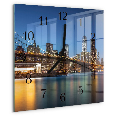 Wanduhr aus glas Horizontale Brücke