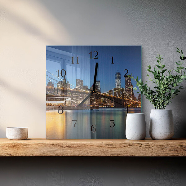 Wanduhr aus glas Horizontale Brücke