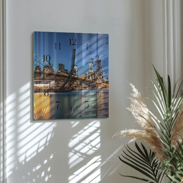 Wanduhr aus glas Horizontale Brücke