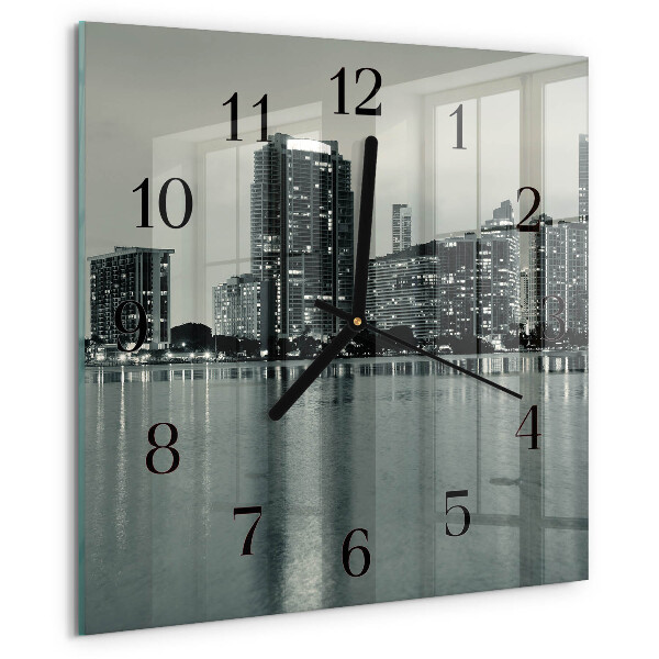Wanduhr aus glas Horizont