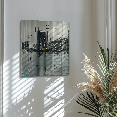 Wanduhr aus glas Horizont