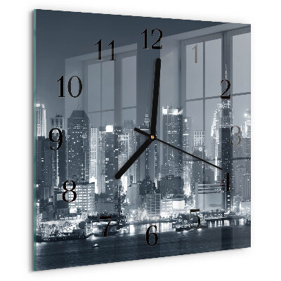 Wanduhr aus glas Nacht des Horizonts