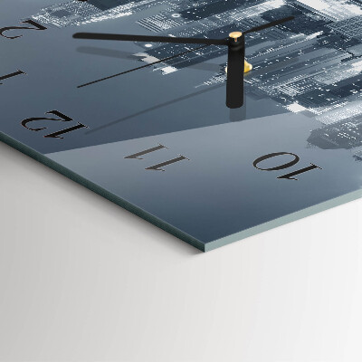 Wanduhr aus glas Nacht des Horizonts