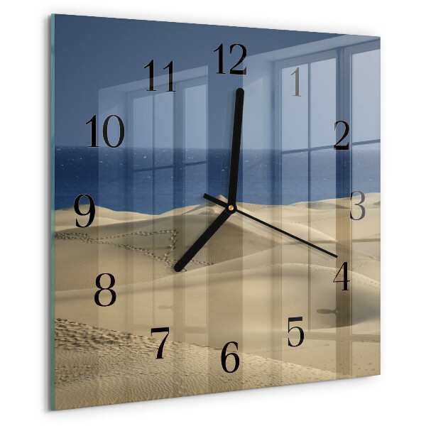 Wanduhr aus glas Meeresdünen