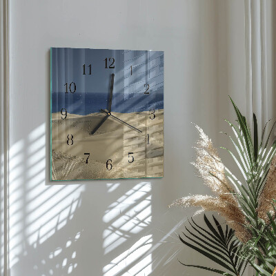 Wanduhr aus glas Meeresdünen