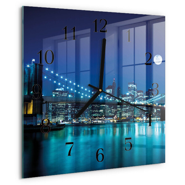 Wanduhr aus glas Nacht des Horizonts