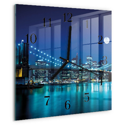 Wanduhr aus glas Nacht des Horizonts
