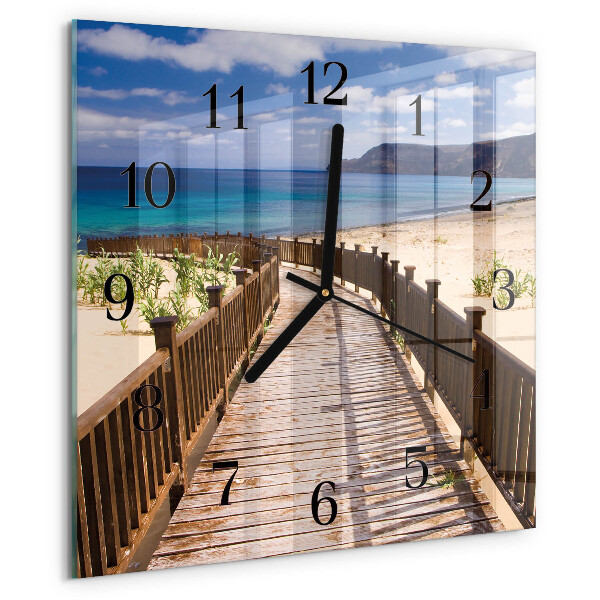 Wanduhr aus glas Strand Meer