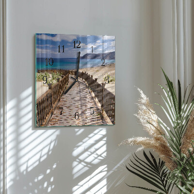 Wanduhr aus glas Strand Meer