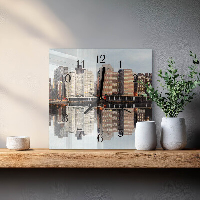 Wanduhr aus glas Horizont