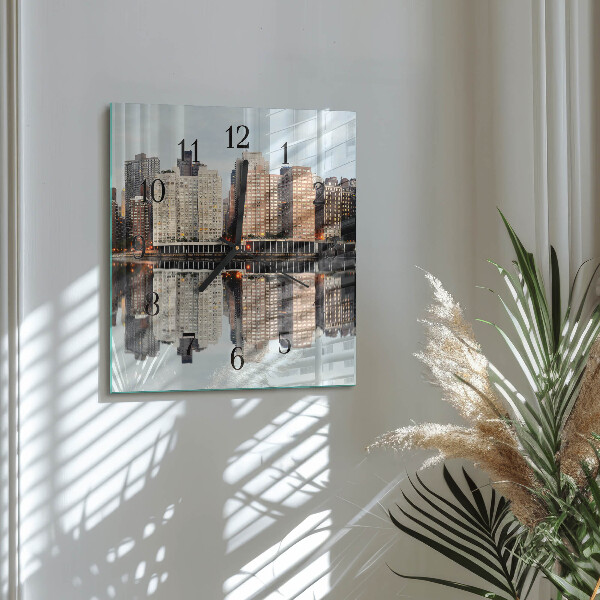 Wanduhr aus glas Horizont