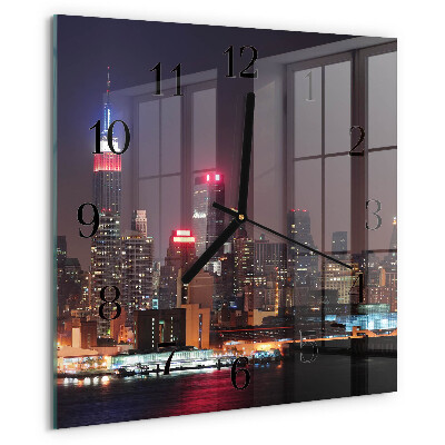 Wanduhr aus glas Horizont