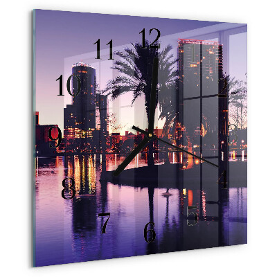 Wanduhr aus glas Palmen in Florida