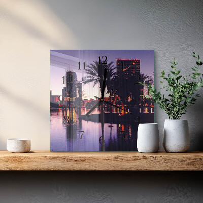 Wanduhr aus glas Palmen in Florida