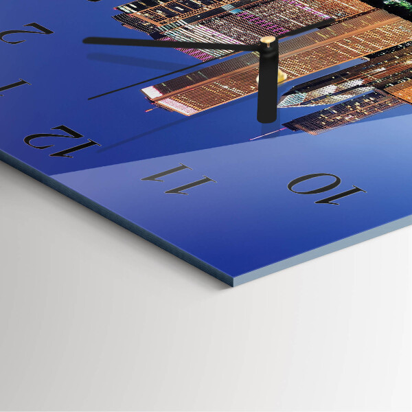 Wanduhr aus glas Horizont