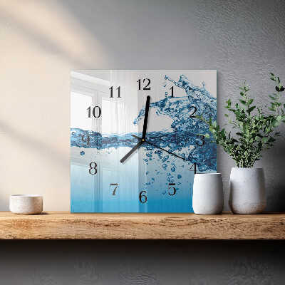 Wanduhr aus glas Wasser