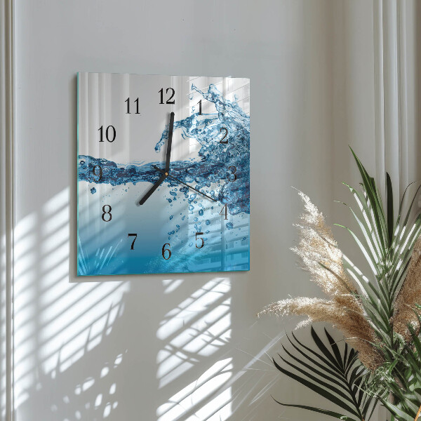 Wanduhr aus glas Wasser