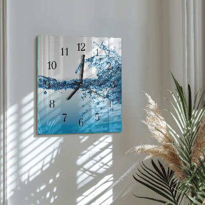 Wanduhr aus glas Wasser