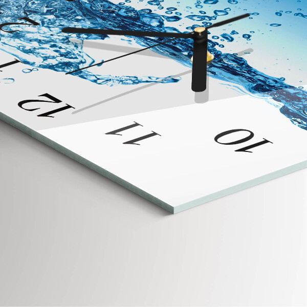 Wanduhr aus glas Wasser