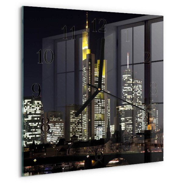 Wanduhr aus glas Horizont