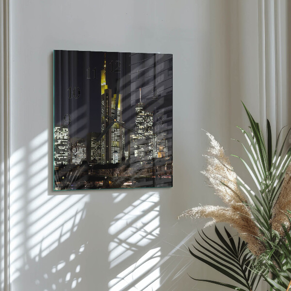Wanduhr aus glas Horizont