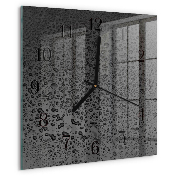 Wanduhr aus glas Wassertropfen