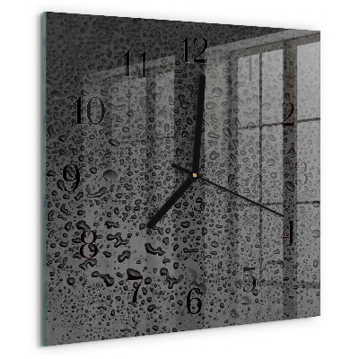 Wanduhr aus glas Wassertropfen
