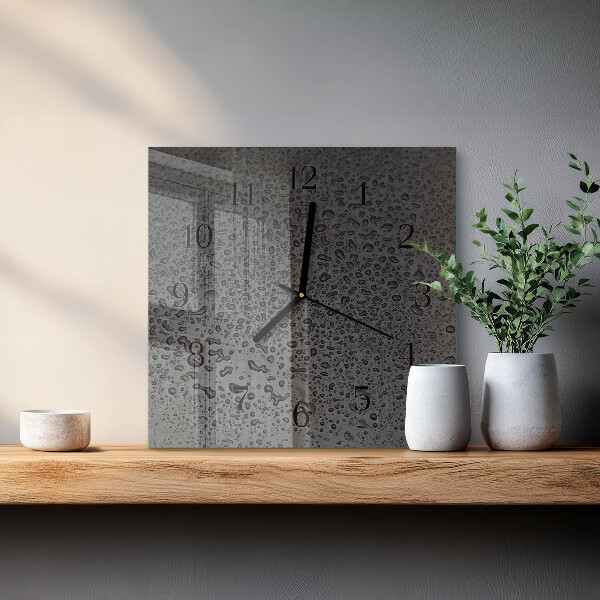 Wanduhr aus glas Wassertropfen