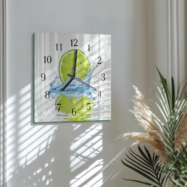 Wanduhr aus glas Kalkwasser
