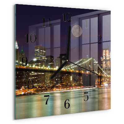 Wanduhr aus glas Horizontale Brücke